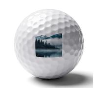FekiLoot Foggy Mountains Landscape Practice Golf Ball for Putting Practice and Training,Golf Ball with Easy Control Soft Feel
