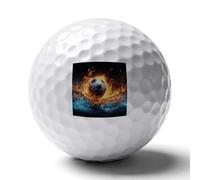 FekiLoot Football in Fire and Water Practice Golf Ball for Putting Practice and Training,Golf Ball with Easy Control Soft Feel