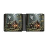 FekiLoot Forest Cabin Wallet for Men Slim Wallets for Men Small Wallets Woman Leather Card Holder Wallet
