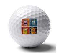 FekiLoot Four Colorful Monsters Practice Golf Ball for Putting Practice and Training,Golf Ball with Easy Control Soft Feel
