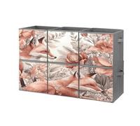 FekiLoot Fox And Plants Storage Bin for Foldable And Handles,Closet Organizer of 6-Pack Stackable,Storage Box for Living,Room, Office,Bedroom,Closet