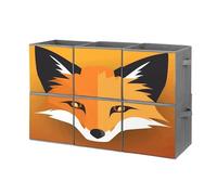 FekiLoot Fox Avatar Storage Bin for Foldable And Handles,Closet Organizer of 6-Pack Stackable,Storage Box for Living,Room, Office,Bedroom,Closet