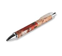 FekiLoot Fox Under The Maple Tree Ballpoint Pens Retractable Ball Point Pens Smooth-Flowing Black Ink 0.5mm Writing Pen Black Ink Pen for Men Women 1 PCS
