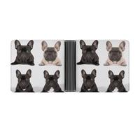 FekiLoot French Bulldog Wallet Slim PU Bifold Design Wallet with Multiple Card Slots Wallets Extra Capacity Pocket Wallets