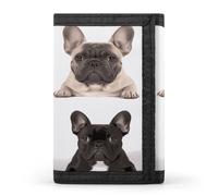 FekiLoot French Bulldog Wallet Slim Trifold Wallets with Multiple Card Slots Credit Card Holder Pocket Coin Purse