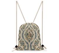 FekiLoot French Country Style Drawstring Backpack Sports Gym Bag Drawstring Bags Foldable Backpack for Women Men