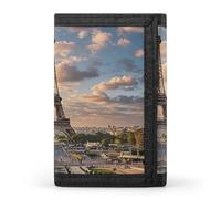 FekiLoot French Paris Tour Eiffel Tower Men's Wallet Extra Capacity Trifold Wallet Thin & Stylish Trifold Card Holder with ID Window