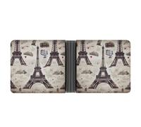 FekiLoot French Paris Tour Eiffel Tower Slim Wallet-Thin & Stylish,Leather Wallet for Men And Women,Bifold Wallet Gifts for Husband Father