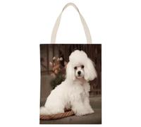 FekiLoot French Poodle Shopping Bag Canvas Tote Bag