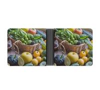 FekiLoot Fresh Fruits Wallet Slim PU Bifold Design Wallet with Multiple Card Slots Wallets Extra Capacity Pocket Wallets