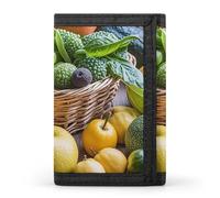 FekiLoot Fresh Fruits Wallet Slim Trifold Wallets with Multiple Card Slots Credit Card Holder Pocket Coin Purse