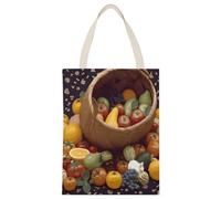FekiLoot Fruits Basket Shopping Bag Canvas Tote Bag