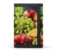 FekiLoot Fruits Wallet Compact Blocking Trifold Wallets with Zipper Minimalist Purse Wallet Credit Card Holder