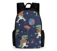 FekiLoot Funny Astronaut Dinosaur Rocket Laptop Backpack-Men/Women,Casual Daypack with Multiple Pockets,BookBag for Hiking,Camping