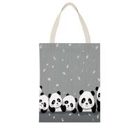 FekiLoot Funny Baby Panda Shopping Bag Canvas Tote Bag