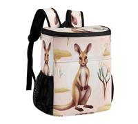 FekiLoot Funny Cartoon Kangaroo Zoo Durable Cooler Backpack, Cooler Bag Large & Leakproof,Collapsible Cooler for Hot And Cold,Camping