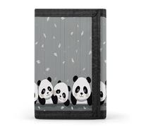 FekiLoot Funny Cute Panda Wallet for Women Men Trifold Wallet Large Front Pocket Wallets Travel Slim RFID Blocking Wallets Coin Purse Credit Card Holder