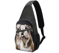 FekiLoot Funny English Dog Chest Pack for Men & Women,Chest Bag with Zipper Pockets,Adjustable Strap,Crossbody Bags for Travel,Daily