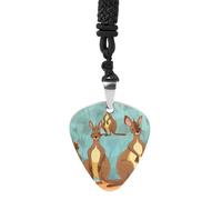 FekiLoot Funny for Kangaroo Zoo Guitar Pick Necklace Pendant Necklace