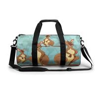 FekiLoot Funny for Kangaroo Zoo Gym Bag Mens And Womens,Duffle Bag with Double Zippers,Tote Bag for Airport Subway Gymnasium
