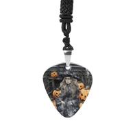 FekiLoot Funny Halloween Decor Witch Guitar Pick Necklace Pendant Necklace