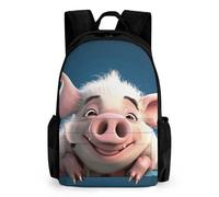 FekiLoot Funny Pig Laptop Backpack-Men/Women,Casual Daypack with Multiple Pockets,BookBag for Hiking,Camping