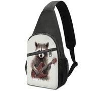 FekiLoot Funny Raccoon Chest Pack for Men & Women,Chest Bag with Zipper Pockets,Adjustable Strap,Crossbody Bags for Travel,Daily