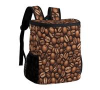 FekiLoot Funny Roasted Coffee Beans Durable Cooler Backpack, Cooler Bag Large & Leakproof,Collapsible Cooler for Hot And Cold,Camping