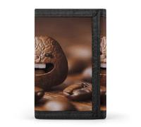 FekiLoot Funny Roasted Coffee Beans Wallet Slim Trifold Wallets with Multiple Card Slots Credit Card Holder Pocket Coin Purse