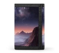 FekiLoot Galaxy Nature Planet Trifold Wallet Slim Minimalist Front Pocket Men's Passcase Wallet Credit Card Holder