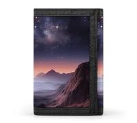 FekiLoot Galaxy Nature Planet Wallet for Women Men Trifold Wallet Large Front Pocket Wallets Travel Slim RFID Blocking Wallets Coin Purse Credit Card Holder
