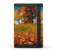 FekiLoot Gallery For Fall Wallet for Men Slim Minimalist Trifold Wallet with ID Window And Credit Card Holder