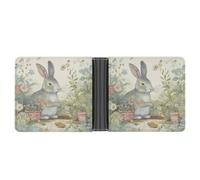 FekiLoot Garden Bunny Slim Wallet-Thin & Stylish,Leather Wallet for Men And Women,Bifold Wallet Gifts for Husband Father