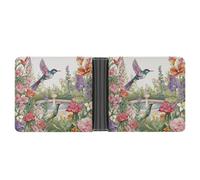 FekiLoot Garden with Birds And Flowers Slim Wallet-Thin & Stylish,Leather Wallet for Men And Women,Bifold Wallet Gifts for Husband Father