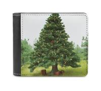 FekiLoot Garlad Pine Tree Wallet Fashionable Slim Leather Wallet with Multiple Card Slots And Hidden Compartments Wallets