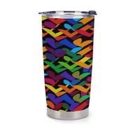 FekiLoot Gay Pride Rainbow 20 Oz Tumbler Thermal Cup Water Bottle