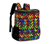 FekiLoot Gay Pride Rainbow Durable Cooler Backpack, Cooler Bag Large & Leakproof,Collapsible Cooler for Hot And Cold,Camping