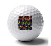 FekiLoot Gay Pride Rainbow Practice Golf Ball for Putting Practice and Training,Golf Ball with Easy Control Soft Feel