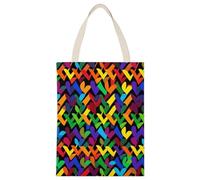 FekiLoot Gay Pride Rainbow Shopping Bag Canvas Tote Bag