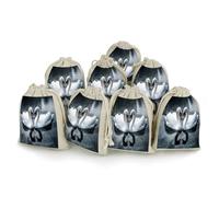 FekiLoot Geese on The River 8 Pieces Muslin Bag,Drawstring Bag Washable Reusable,Sachet Bags for Wedding Party,Jewelry