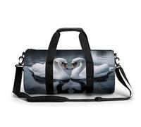 FekiLoot Geese on The River Gym Bag Mens And Womens,Duffle Bag with Double Zippers,Tote Bag for Airport Subway Gymnasium
