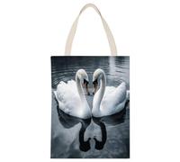 FekiLoot Geese on The River Shopping Bag Canvas Tote Bag