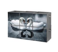 FekiLoot Geese on The River Storage Bin for Foldable And Handles,Closet Organizer of 6-Pack Stackable,Storage Box for Living,Room, Office,Bedroom,Closet