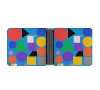 FekiLoot Geometry Wallet for Men Minimalist Small Bifold Wallet Card Holder for ID, Credit Cards, Cash, Commuters