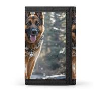 FekiLoot German Shepherd Dog Wallet Slim Trifold Wallets with Multiple Card Slots Credit Card Holder Pocket Coin Purse
