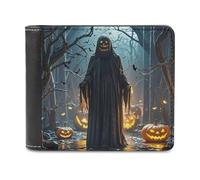FekiLoot Ghosts Haunt The Night Wallet for Women Men Soft PU Leather Wallet Extra Capacity Bifold Wallets Slim Minimalist Front Pocket