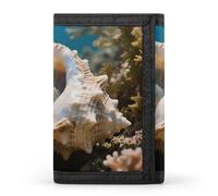FekiLoot Giant Clam Slim Wallet Trifold Wallet Credit Card Holder Wallets Stylish Money Clip for Men Women