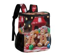 FekiLoot Gingerbread Man Candy Durable Cooler Backpack, Cooler Bag Large & Leakproof,Collapsible Cooler for Hot And Cold,Camping