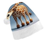 FekiLoot Giraffe 2.Christmas Hat Cap with Plush Trim Warm Xmas Hats Headwear for Winter Holiday Party Supply
