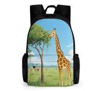 FekiLoot Giraffe Eating Leaves Backpack Daypack Travel Backpack